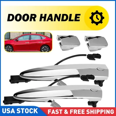 Manija de puerta exterior cromada trasera izquierda derecha para Nissan Sentra Máxima hoja Murano Foto 1 de 4