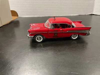 franlin mint 1957 chevy bel air fire cheif 1/43 scale - Image 1 of 4