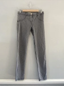 Freddy WR UP Jeans Size 10 Womens Grey Striped Skinny Pockets Low Rise - Picture 1 of 21