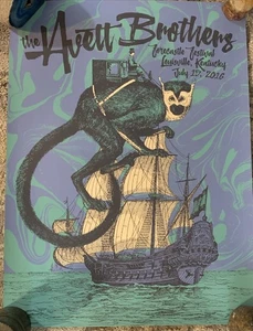 The Avett Brothers Status Serigrafie Poster Louisville, Kentucky 15. Juli 2016 - Bild 1 von 12
