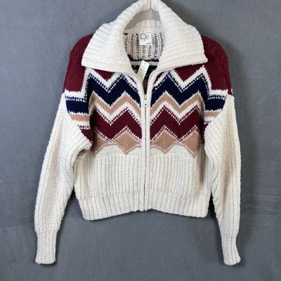 Suéter tejido Chevron con cremallera completa malvavisco Offline by Aerie para mujer talla S nuevo con etiquetas Foto 1 de 4