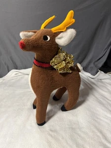 VINTAGE ANIMAL FAIR RUDOLPH RED NOSED REINDEER 26" STUFFED ANIMAL PLUSH - Picture 1 of 14
