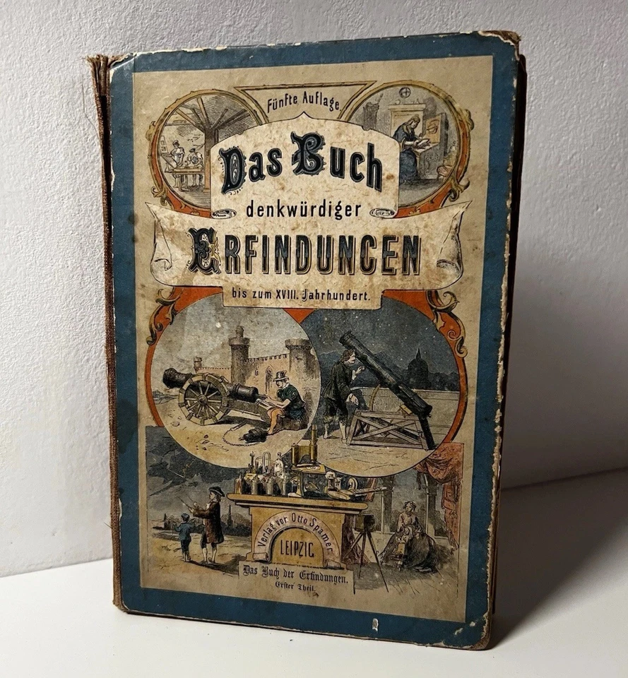 Das Buch der Erfindungen 1872 Otto Spamer Illustrationen Jugendstil selten Rare - Bild 1 von 4
