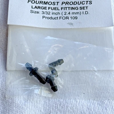 FOURMOST PRODUCTS FOR109 LARGE FUEL FITTING SET 3/32 - 2.4mm ID NIP - Image 1 of 3