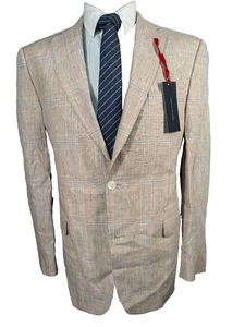 Nuevo TOMMY HILFIGER Hombres Caqui ATHLETIC FIT Lino Abrigo Deportivo Blazer Chaqueta 42R - Imagen 1 de 10