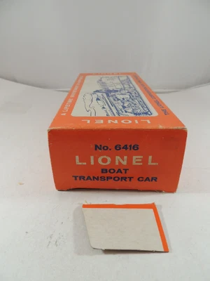 LIONEL NO. 6416 BOAT TRANSPORT CAR EMPTY ORIGINAL BOX - Image 1 of 4