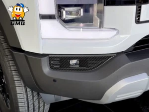 ABS Carbon Fiber Front Fog Light Lamp Cover Trim 2X Fit For BYD Shark 2024+ - Picture 1 of 3