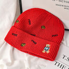 Woolen Hat Versatile Embroidered Letter Knit Outdoor Cycling Warm Pullover H  Gf