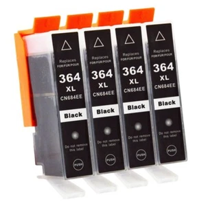 4 Black Ink Cartridges For HP 364XL Photosmart 5510 5515 5520 6520 B8850 - Picture 1 of 1