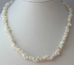 Cadena de magnesita, aprox. 45 cm de largo cadena de astillas tambor con cierre NUEVO collar - Imagen 1 de 1