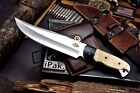 CFK IPAK Handmade D2 Custom CAMEL BONE BISON HORN Large Hunting Skinner Knife