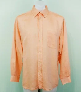 Hickey Freeman Men Shirt, Size L, Orange, 100% Cotton - Picture 1 of 4
