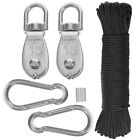 Get Fit with Rope and Hooks Heavy Duty Pully System for Effective Lifting