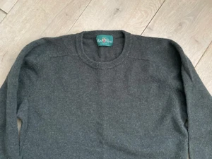 Alan Paine 100% Pure Lambswool Green Saddle Shoulder knit (John Simon's, Harley) - Picture 1 of 4