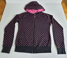 Abbey Dawn Y2K Avril Lavigne Black Pink Polka Dot Skull Zipper Hoodie Free Ship