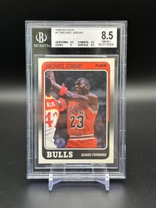 1988-89 Fleer Michael Jordan #17 BGS 8.5 with 9 subgrade Chicago Bulls GOAT