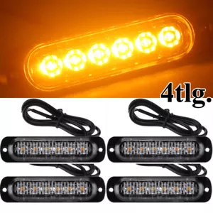 4 Stk LED Auto Frontblitzer Blitzlicht Warnleuchte 12V-24V LKW KFZ Strobe Licht - Bild 1 von 12