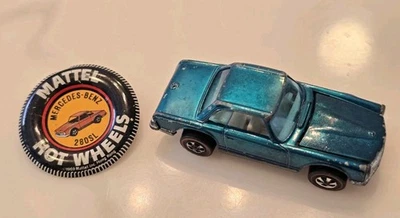 De colección 1969 Hot Wheels Redline Mercedes Benz 280SL Spectraflame verde con botón Foto 1 de 4