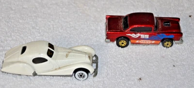 Vintage 1978+ 87 Hot Wheels Red '55 Chevy Bel Air Coupe Gold Wheels +Rolls Talbo - Image 1 of 4