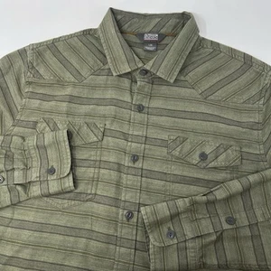Outdoor Research Pilchuck Long Sleeve Flannel Shirt Men’s Large Wool Blend Green - Picture 1 of 7