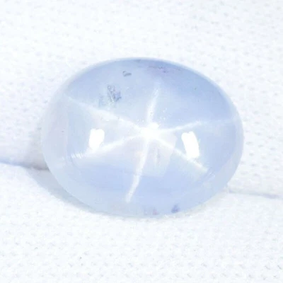 5.67 ct UNHEATED" BEST GRADE - NATURAL BLUE STAR SAPPHIRE   Oval See Vdo WR - Image 1 of 3