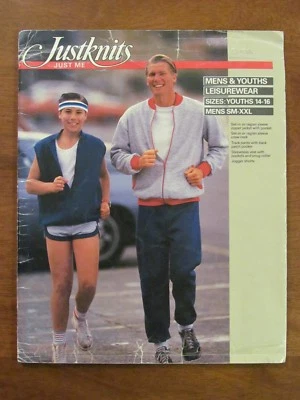 JUSTKNITS PATTERN - MENS YOUTH LEISUREWEAR TEEN PANTS VEST JACKET SHORTS UNCUT - Image 1 of 2