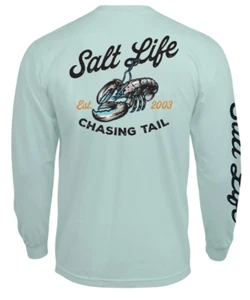 Camiseta Salt Life Para Hombres Chasing Tail Gráfica Manga Larga - 2XL/XL/Grande - Nueva Con Etiquetas - Imagen 1 de 4