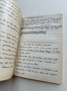 handgeschriebenes Buch Lieder Gedichte Schule - Bild 1 von 12