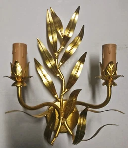 Lampada da parete ANTICA in foglia oro applique fatta nostra fabbrica art.463 - Foto 1 di 4