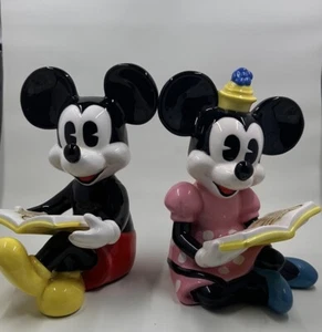 Walt Disney Mickey & Minnie 1979 sujetalibros de cerámica de 7" - Imagen 1 de 16