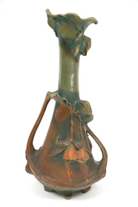 ART NOUVEAU BERNARD BLOCH CROWN OAK WARE Teplitz Vase Signed Georg Klimt 11.5" - Picture 1 of 9