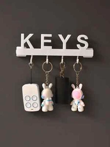 KEYS HOME Wandmontage Schlüsselhalter ohne Bohren Eingang Organizer mit Haken - Bild 1 von 10