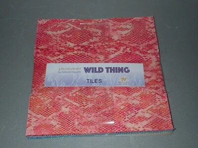 Azulejos de algodón Shimmer Wild Thing Edwards TWILD82-10, pastel de capa 10" cuadrados 42 un. Foto 1 de 4