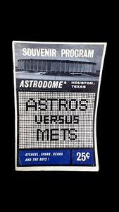 HOUSTON ASTROS 1965 PROGRAM vs CHICAGO CUBS 1st YEAR ASTRODOME Joe Morgan - Picture 1 of 8