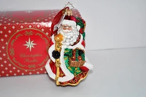 Christopher Radko Flores Festivas Santa 1020963 Adorno de Navidad Nuevo en Caja - Imagen 1 de 6
