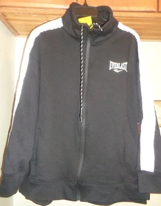 EVERLAST BLACK SIDE STRIPE MOCK NECK SWEATSHIRT W/ZIP NWT XL - Picture 1 of 11