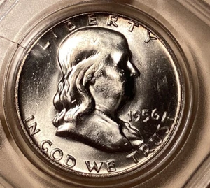 1956 P Franklin Half Dollar, Full Bell Lines - Bild 1 von 2