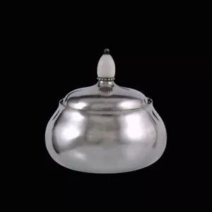 Georg Jensen. Deckel Sterlingsilber Zuckerschüssel #80A. - Bild 1 von 5