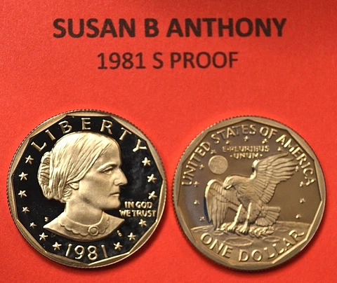 1981 S Susan B. Anthony Dollar GEM DCAM PROOF TYPE ! Cover