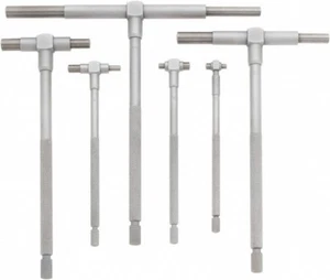 Mitutoyo 155-903, 6 Piece 5/16" to 6" Telescoping Gage Set, Satin Chrome Finish - Picture 1 of 1