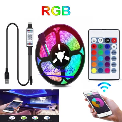 5V 5050 RGB LED strip+24key Blue-tooth controller For TV Backlight APP Remote - Image 1 of 4