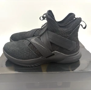 Nike LeBron Soldier XII 12 SFG Triple Black Sneaker Black Men's Size 11 - Picture 1 of 16