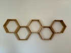 Set+of+6+Hexagon+Floating+Shelves+Farmhouse+Wood+Storage+Honeycomb+Wall+Shelf