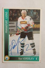 1994-95 German DEL #109 In Person Auto Ilya Vorobjev Frankfurt Lions