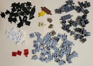 Lego Plates with Pins, Bricks with Pins and Axle Holes, Grey Black Lot of 105 pc - Picture 1 of 6