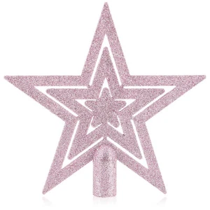 Christbaumspitze in Stern-Form - Stern für die Weihnachtsbaum-Spitze - rosa - Bild 1 von 8