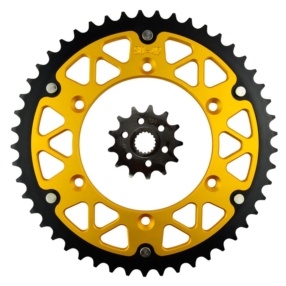 Rodas dentadas dianteiras e traseiras 13/49 dentes para Suzuki RM125 1998-2008 RMZ250 2007-2021 - Imagem 1 de 1