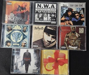 Lot of (8) - Hip Hop & More NWA Greatest,Black Pegasus,50,Nelly,Jay Z See Images - Imagen 1 de 4