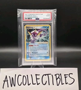 PSA 2 2007 Pokemon EX Power Keepers #102 Vaporeon Gold Star HOLO R - Picture 1 of 2