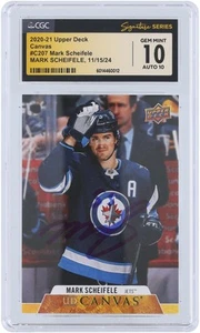 Mark Scheifele Jets Autographed 2020-21 Upper Deck Canvas #C207 CGC 10/10 Card - Picture 1 of 2